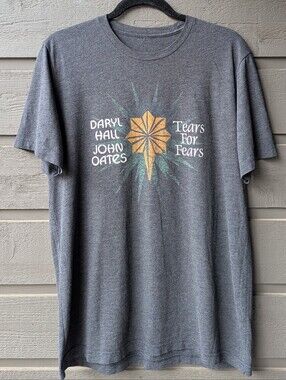 Daryl Hall John Oates Tears For Fears Tour 2017 Short Sleeve T-Shirt Size Large